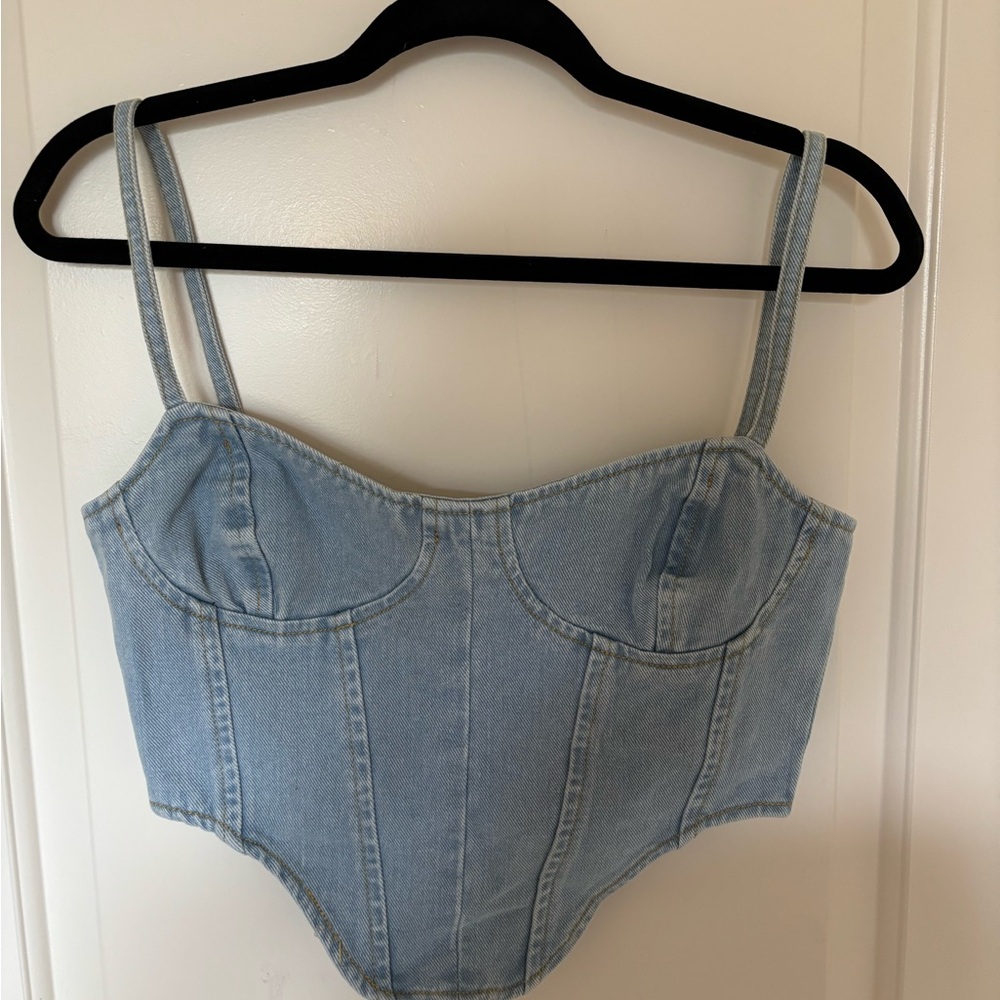 Denim Corset top